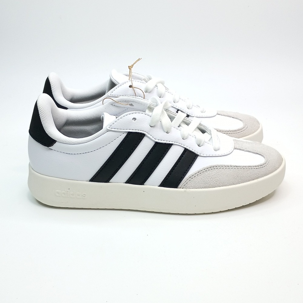 Adidas Barreda Sneakers Women Size 6.5 White Black Leather IH1229 - Picture 4 of 7